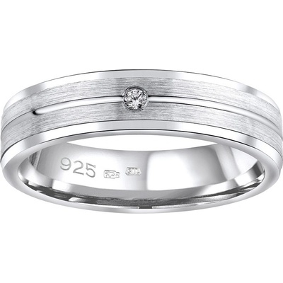 SILVEGO Snubní stříbrný prsten Avery v provedení se zirkonem pro ženy QRALP121W