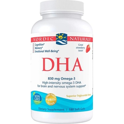 Nordic Naturals DHA 830 mg [180 Гел капсули] Ягода