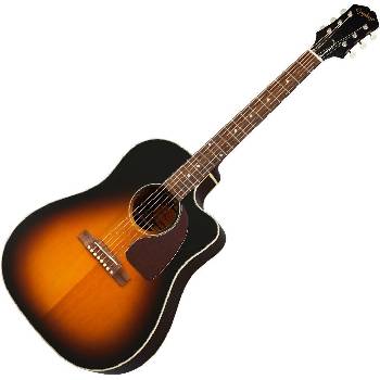 Epiphone Masterbilt J-45 EC Aged Vintage Sunburst Електро-акустична китара Дреднаут