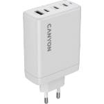 CANYON Зарядно у-во CANYON charger OnCharge 120 GAN Total 120W MAX 3 USB-C +1 USB-A White EU plug (CNS-CUW120ACC)