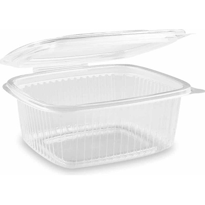 Plastová miska oválná průhledná s víčkem 500 ml (PP) (50 ks)