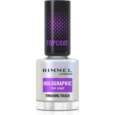 Rimmel Holographic vrchný lak na nechty s trblietkami 12 ml