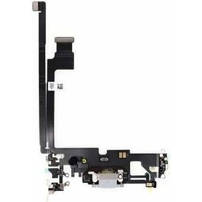 Flex kábel nabíjania Iphone 12 Pro Max - nabíjací konektor, mikrofón Farba: Biela - strieborná