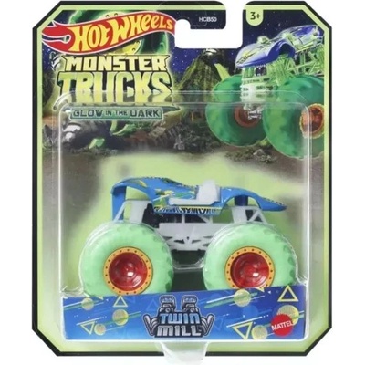 Mattel Hot Wheels: Monster Trucks - СВЕТЕЩ В ТЪМНОТО Автомобил - Twin Mill (JFX22)