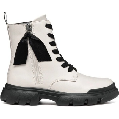 Geox J JUNETTE G dívčí kotníkové boty bílá