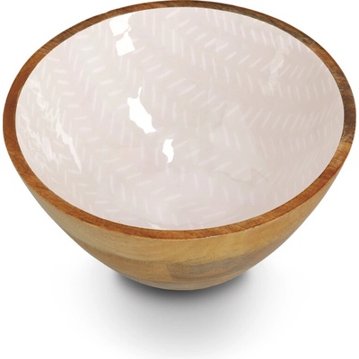 Zeller Miska mango dřevo hnědá béžová 25 x 13 cm
