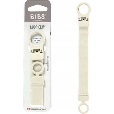Bibs klip na dudlík Loop Ivory – Sleviste.cz