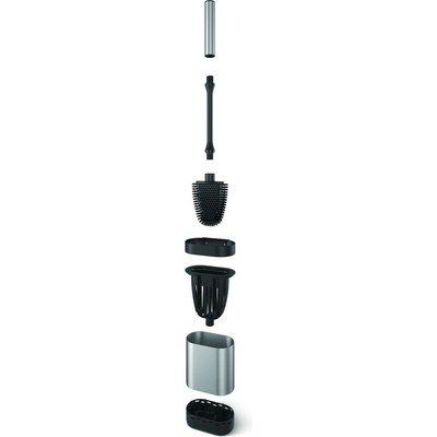 Metaltex Тъмно сива четка за тоалетна от неръждаема стомана Cleany - Metaltex (185519 000)