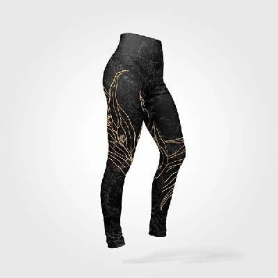 Takoy Střihový panel na legíny Slim fit 46 abstrakt 1 plavkovina-NS-16089