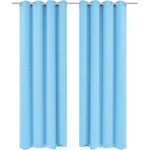 Pure Line Home Плътни завеси в цвят тюркоаз с метални халки, 2 бр. , 135 x 175 см