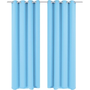 Pure Line Home Плътни завеси в цвят тюркоаз с метални халки, 2 бр. , 135 x 175 см
