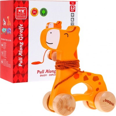 Inlea4Fun ťahacia žirafa Pull Along Giraffe