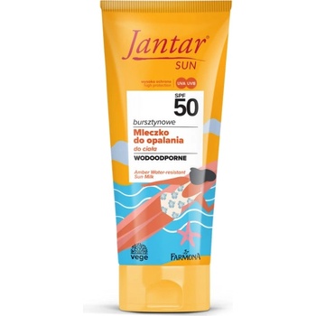 Farmona Natural Cosmetics Laboratory Водоустойчиво слънцезащитно мляко за тяло с висока защита SPF 50 Farmona Jantar SUN (FASUN976869)