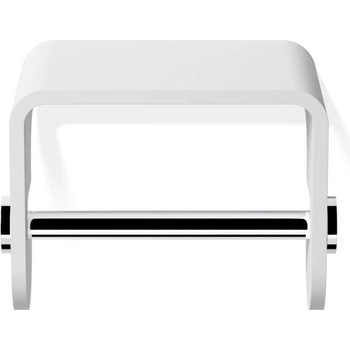 DECOR WALTHER Закачалка за тоалетна хартия Stone с рафт бял хром (0974554)