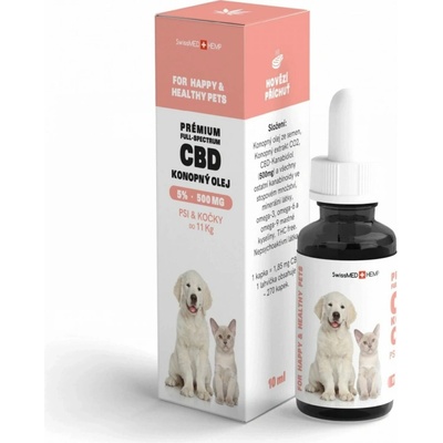 CBD olej pro malé psy a kočky 5% 10 ml