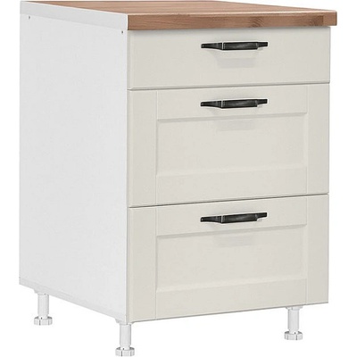 Matis Кухненски шкаф долен с три чекмеджета contempo d60 3f бежов