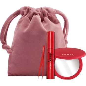 PUPA Комплект сирала Vamp! Sexy Lashes + Козметично огледало + пинсета за вежди