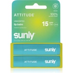 Attitude Sunly Lip Balm балсам за устни без парфюм 2x4.25 гр