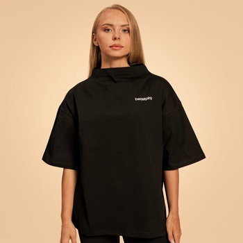 GymBeam BeastPink Дамски топ Bliss Oversized Black S