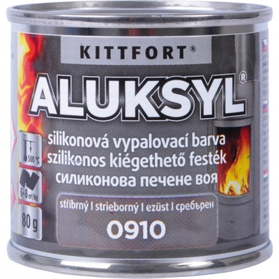 Kittfort Aluksyl silikonová vypalovací barva stříbrná 0910 80 g – Hledejceny.cz