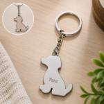 Art Gift Decor Ключодържател с гравирано име - Куче