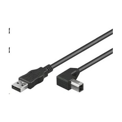 Premiumcord ku2ab1-90 USB 2.0 Konektor A-B - ohnutý konektor B 90°, 1m