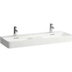 Laufen VAL - Двойна мивка, 120x42 см, с преливник, 2 отвора за смесител, LCC, бяла H8142824001041 (H8142824001041)