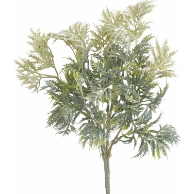 Umělé listy eryngium - zelená/bílá