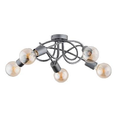 Полилей за повърхностен монтаж BOSTON 5xE27/15W/230V сив (ALF63193)