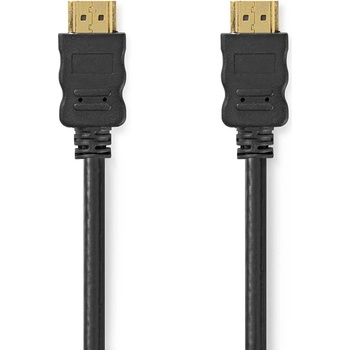 Nedis Високоскоростен HDMI кабел с Ethernet, HDMI мъжки / HDMI женски конектор, позлатен, 4K@30Hz, ARC, 10.2 Gbps, CCS, 7.50 m, кръгъл, черен (CVGL34000BK75) (CVGL34000BK75)