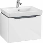 Villeroy & Boch Subway 2.0 комплект долен шкаф и стенен умивалник, гланцово бял 60 см (A68700DH+7113F001)