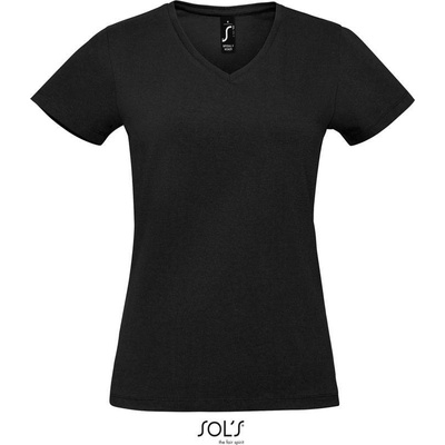 SOL'S Imperial V Women Dámske tričko s výstrihom do V čierna deep