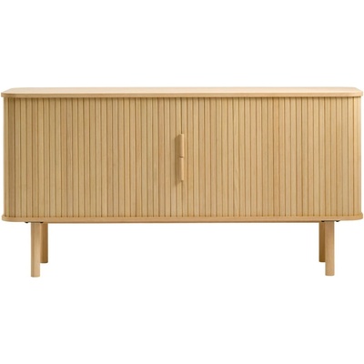 Unique Furniture Нисък скрин с дъбов декор и плъзгащи се врати в естествен цвят 76x160 cm Cavo - Unique Furniture (48942781)