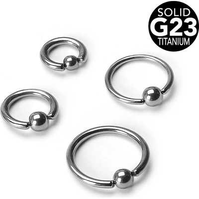 Šperky eshop titanový piercing kroužek s kuličkou E1.19 – Zboží Mobilmania