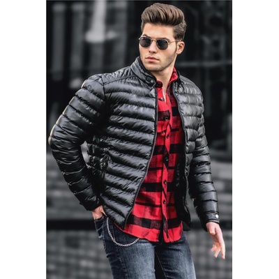 Madmext Мъжко кожено яке 9098 - Черно 287948 (287948_Черно)