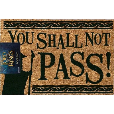 CurePink Lord Of The Rings Pán prstenů: You Shall Not Pass Neprojdeš 60 x 40 cm hnědá [GP85071] – Zboží Dáma