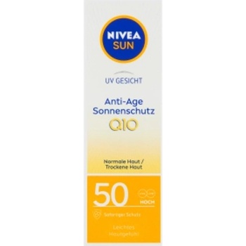 Nivea Sun Q10 Anti-age pleťový krém na opaľovanie proti vráskam SPF50 50 ml