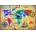 Bluebird Puzzle - Puzzle Colorful World Map - 2 000 piese