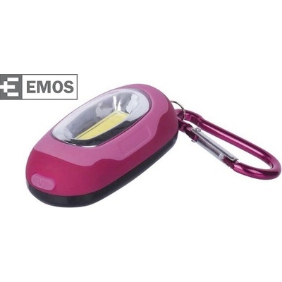 Emos Prívesok na kľúče LED COB na CR2032 Červená