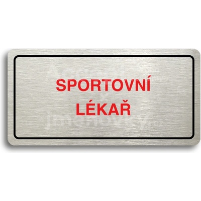 ACCEPT Piktogram SPORTOVNÍ LÉKAŘ - stříbrná tabulka - barevný tisk