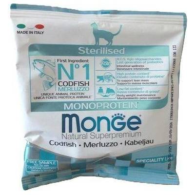 Monge Natural Superpremium Sterilised vzorka monoproteínové treska 50 g