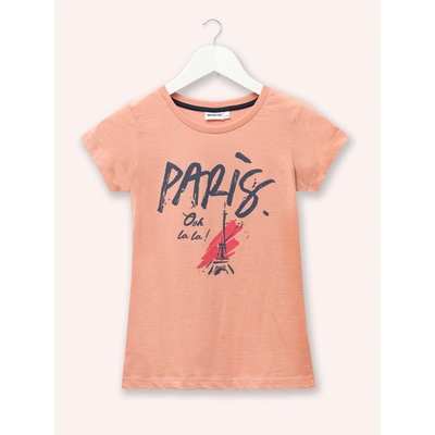 Winkiki kids Wear dívčí tričko Paris pudrová
