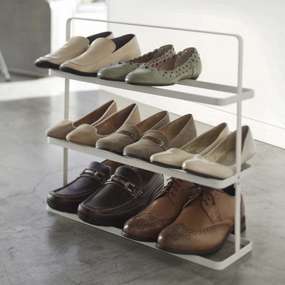 YAMAZAKI Tower Shoe Rack široký biely 2480