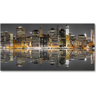 Fotoobraz na skle New York noc 100x50 cm