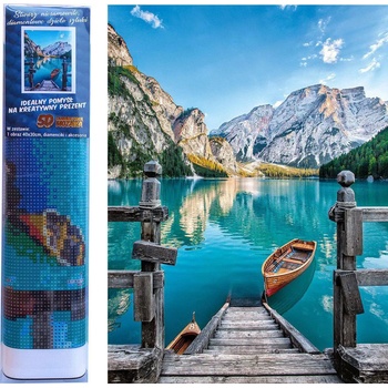 Norimpex - Puzzle Diamant painting: Mountain lake 30x40cm - 1 - 39 piese