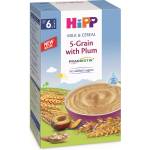 Hipp Инстантна млечна каша с пребиотик Hipp - 5 култури и сливи, 250 g (2918) - baby