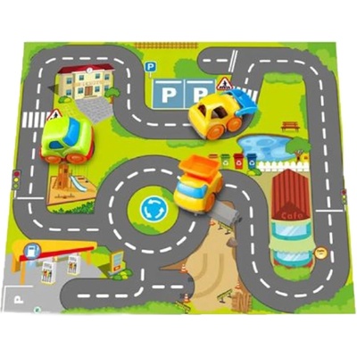 Felyx Toys Игрален комплект Felyx Toys - Kiddy Go, килим с 3 мини колички (DHTS10629)