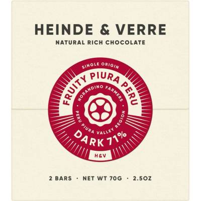 Heinde & Verre 71% Fruity Piura Peru 70 g