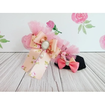 Tiger`s Heart Ръчно изработен комплект от нашийник и панделка за куче