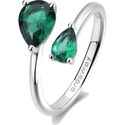 Brosway Strieborný prsteň Life Green Fancy FLG114